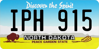 ND license plate IPH915