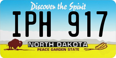 ND license plate IPH917