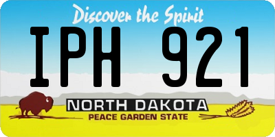 ND license plate IPH921