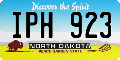 ND license plate IPH923