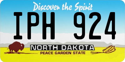 ND license plate IPH924