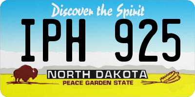 ND license plate IPH925
