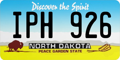 ND license plate IPH926