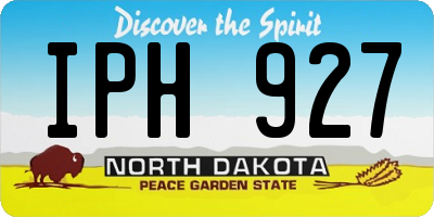 ND license plate IPH927