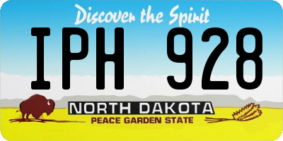ND license plate IPH928