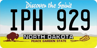 ND license plate IPH929