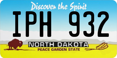 ND license plate IPH932