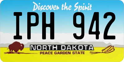 ND license plate IPH942