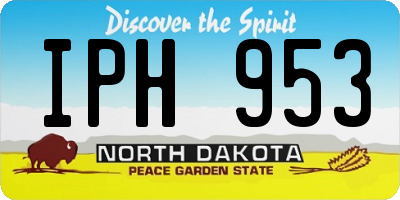ND license plate IPH953