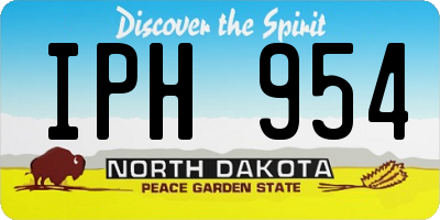 ND license plate IPH954