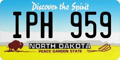 ND license plate IPH959