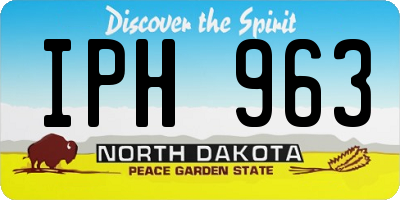 ND license plate IPH963