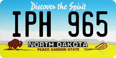 ND license plate IPH965
