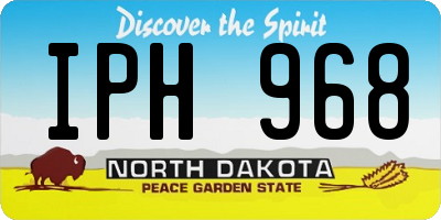 ND license plate IPH968