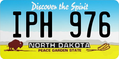 ND license plate IPH976