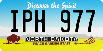 ND license plate IPH977