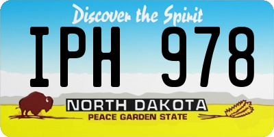ND license plate IPH978