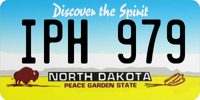 ND license plate IPH979