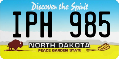 ND license plate IPH985