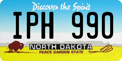 ND license plate IPH990