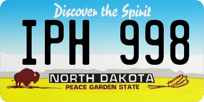 ND license plate IPH998