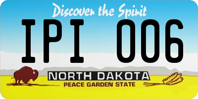 ND license plate IPI006