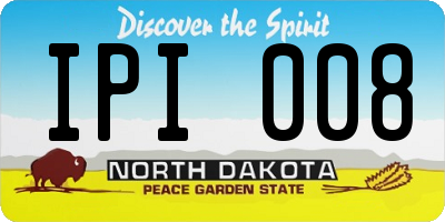 ND license plate IPI008