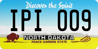 ND license plate IPI009