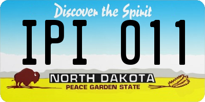 ND license plate IPI011