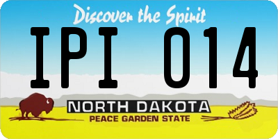 ND license plate IPI014