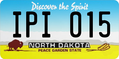 ND license plate IPI015