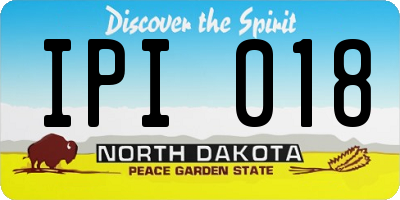 ND license plate IPI018