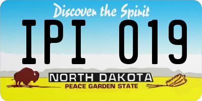 ND license plate IPI019