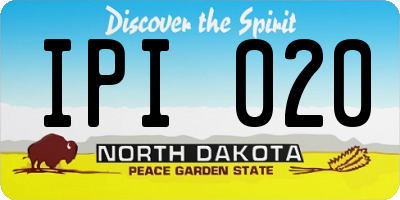 ND license plate IPI020