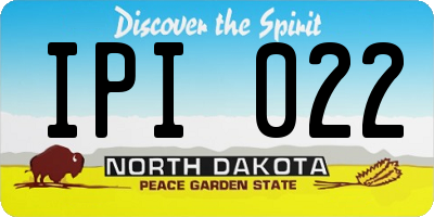 ND license plate IPI022