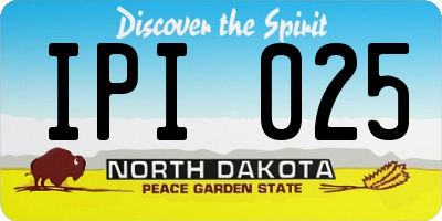 ND license plate IPI025