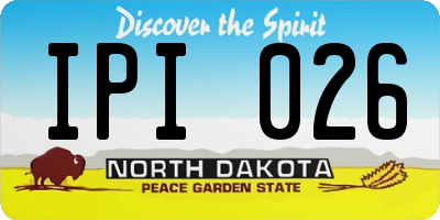 ND license plate IPI026