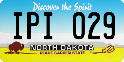 ND license plate IPI029