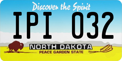 ND license plate IPI032