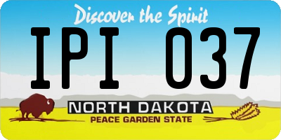 ND license plate IPI037