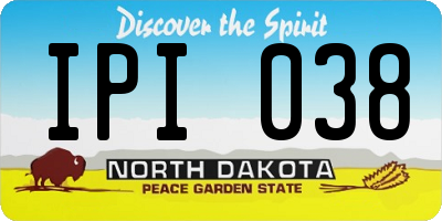 ND license plate IPI038