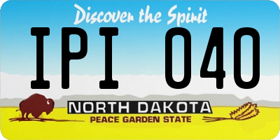 ND license plate IPI040
