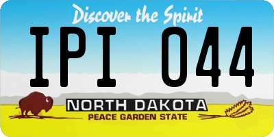 ND license plate IPI044