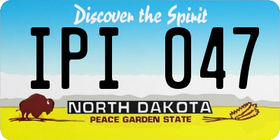 ND license plate IPI047