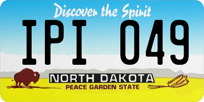 ND license plate IPI049