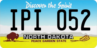 ND license plate IPI052