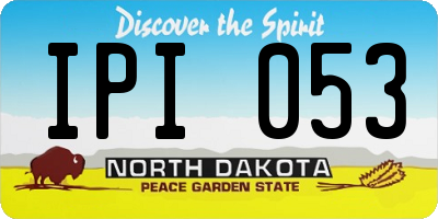 ND license plate IPI053