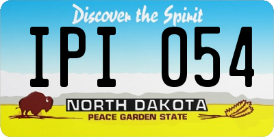 ND license plate IPI054