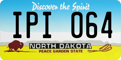 ND license plate IPI064