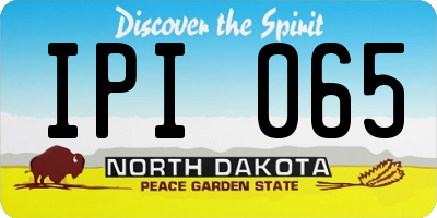 ND license plate IPI065